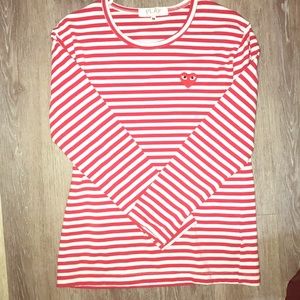 CDG Red Striped Longsleeve